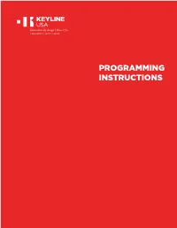 Programming Instructions