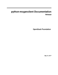 Python-Moganclient Documentation Release