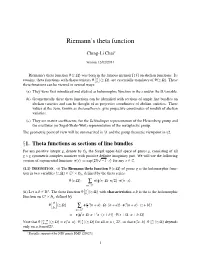 Riemann's Theta Function