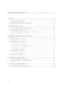 Section 1: Method of Analysis