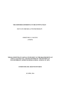 The Embodied Experience of the Knowing Field