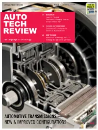Automotlve Transmlsslons — New & Improved Configurations