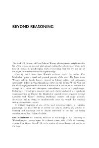 Beyond Reasoning; the Life, Times and Work