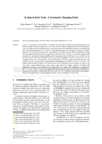 Technical Debt Tools: a Systematic Mapping Study