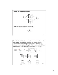The Α-Carbon Atom and Its Pka the Inductive Effect of the Carbonyl