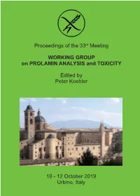 Proceedings of the 33Rd Meeting WORKING GROUP On