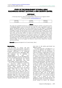 Study of the Development of Rural Areas Kulonprogo District (Locating a New Growth Center)