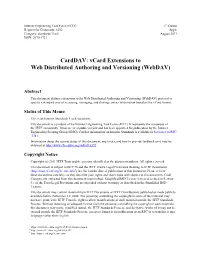 Carddav: Vcard Extensions to Web Distributed Authoring and Versioning (Webdav)