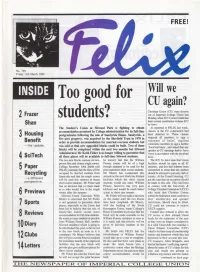Felix Issue 0001, 1988 Additional/Special Issue
