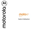 Guide D'utilisation Moto E5 Play