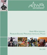 Problem-Solving Principles for Local Police