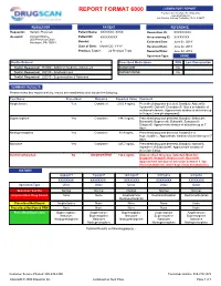 Report Format 6000 Laboratory Report P.O