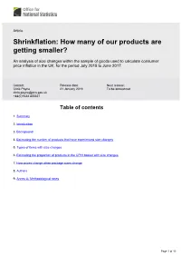Shrinkflation: How Many of Our Products Are Getting Smaller?