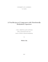A Non-Reciprocal Component with Distributedly Modulated Capacitors