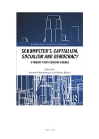 Creative Destruction As a Radical Departure: a New Paradigm for Analyzing Capitalism