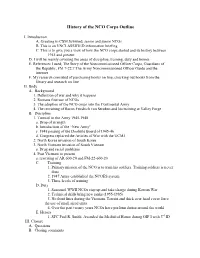 History of the NCO Corps Outline