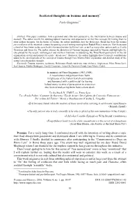 Scattered Thoughts on Trauma and Memory*
