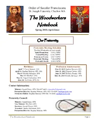 The Woodworkers Notebook Spring 2018 (April-June)
