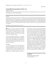 Unusually Large Prostatic Utricle Cyst