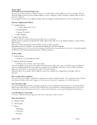 Chapter SW1 Page 1 Chapter SW 1 FUNDAMENTALS of SOFTWARE USE If You Go out in the Computer Marketplace Today, You Will Find Thou