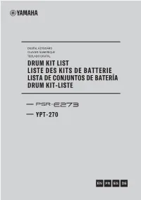 Drum Kit List