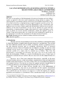 Location Determinants of Business Services Within A