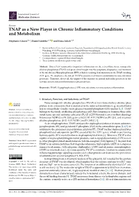 TNAP As a New Player in Chronic Inflammatory Conditions And