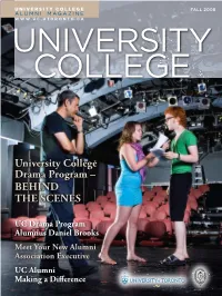 University College Drama Program – Behind the Scenes