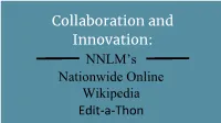 Wiki Lightning Talkcollaboration and Innovation NNLM's