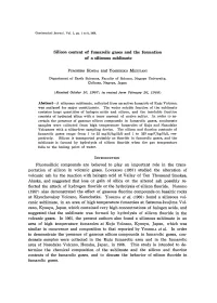 Abstract-A Siliceous Sublimate, Collected from an Active Fumarole of Kuju Volcano, Was Analyzed for Major Constituents