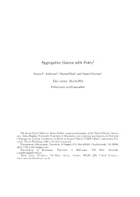 Aggregative Games with Entry1