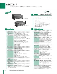 Ebox611 Anti-Vibration Mobile DVR System with 4 Channel Video up to 120 Fps