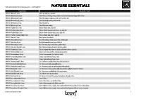 Nature Essentials Surround - Data Sheet Nature Essentials