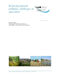 Reducing Nutrient Pollution, Challenges in Agriculture