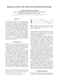 Robotaba Guitar Tablature Transcription Framework