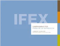 Campaigning for Free Expression: a Handbook For