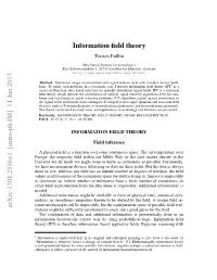 Information Field Theory