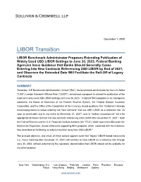 LIBOR Transition
