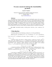 On Non-Canonical Solving the Satisfiability Problem