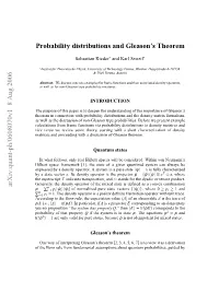 Probability Distributions and Gleason's Theorem