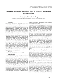 Simulation of Unsteady Interaction Forces on a Ducted Propeller with Pre-Swirl Stators