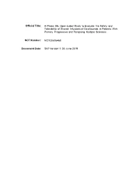 Statistical Analysis Plan