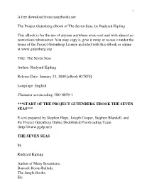 The Seven Seas, by Rudyard Kipling