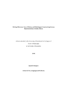 Writing Otherness: Uses of History and Mythology in Constructing Literary Representations of India’S Hijras