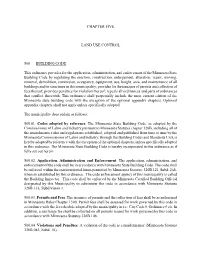 Chapter Five Land Use Control 500 Building Code
