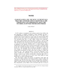Charlie Daniels and “The Devil” in the Details: What the Copyright Office's Response to the Termination Gap Foreshadows Ab