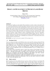 Design and Development of Discrete Laser Diode Driver