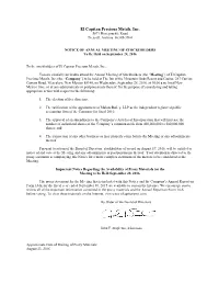 ECPN Proxy Statement