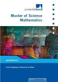 Master of Science Mathematics