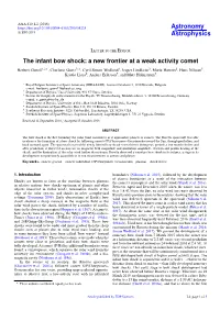 The Infant Bow Shock: a New Frontier at a Weak Activity Comet